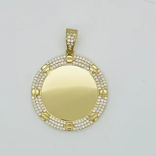 Colgante redondo tornillos con circonitas