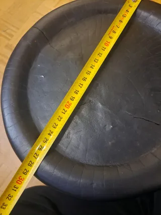 Taburete Bamileke tallado madera