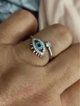 Anillo plateado Ojo Turco