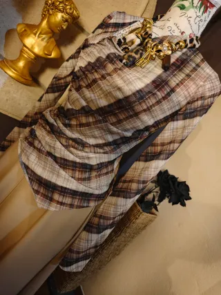 CAMISETA CUADROS TUL ZARA