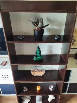 Estantería madera nogal 184x80cm