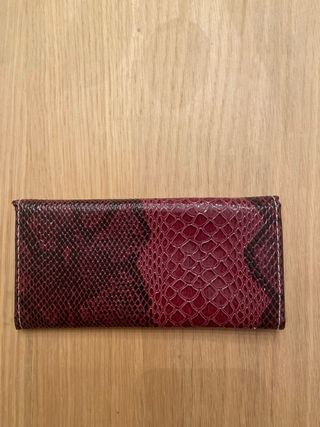 Monedero piel serpiente mujer