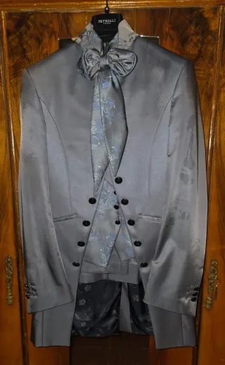 Traje de Novio Petrelli Uomo Gris