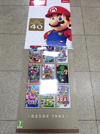 Cartel Grande Super Mario Bros 40 Nintendo