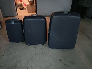 Juego 3 maletas de viaje negras