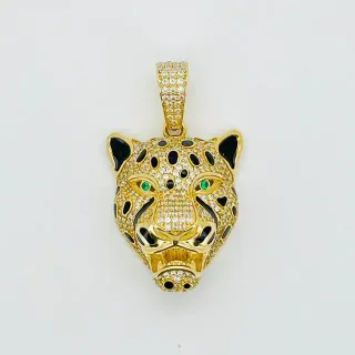 Colgante Pantera Circonitas Esmalte 18K