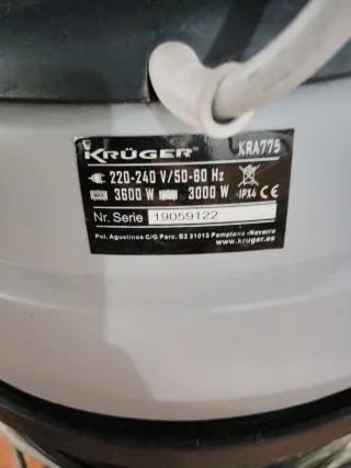 Aspiradora Profesional Kruguer 3 Motores