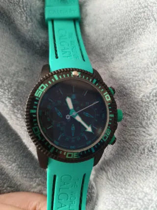 Reloj Calgary Cronógrafo Verde y Turquesa