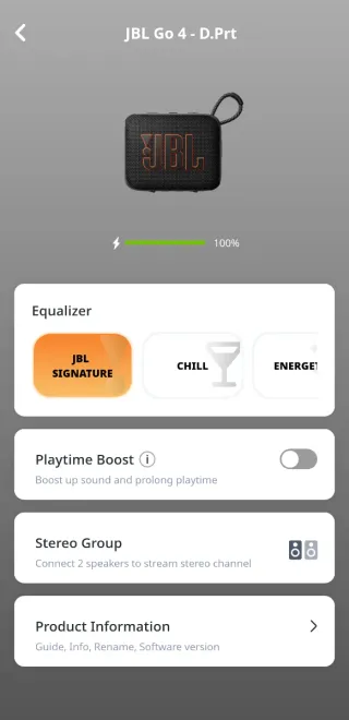 Altavoz JBL GO 4 Negro y Naranja