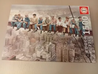 Puzzle Educa 1500 piezas Almuerzo en un rascacielo