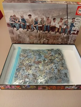 Puzzle Educa 1500 piezas Almuerzo en un rascacielo
