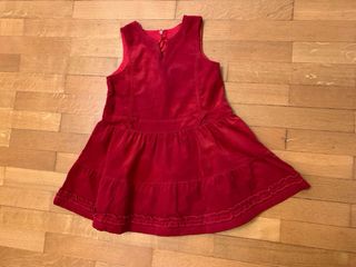 Vestito rosso elegante 30 mesi bimba Natale