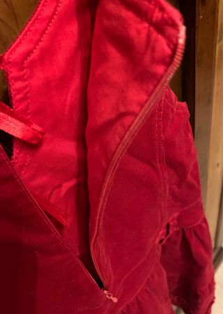 Vestito rosso elegante 30 mesi bimba Natale