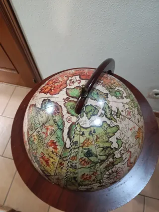 Botellero Globo Terráqueo Mapa Mundi