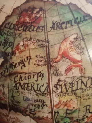 Botellero Globo Terráqueo Mapa Mundi