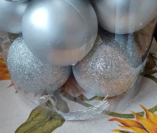 Set 30 Palline Natalizie Argento