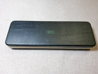 Penna sfera Cross nera vintage con scatola