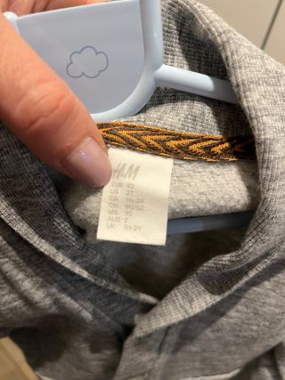 Americana gris algodón 1.5-2 años