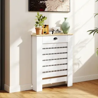 Cubre Radiador MDF con Cajón Blanco