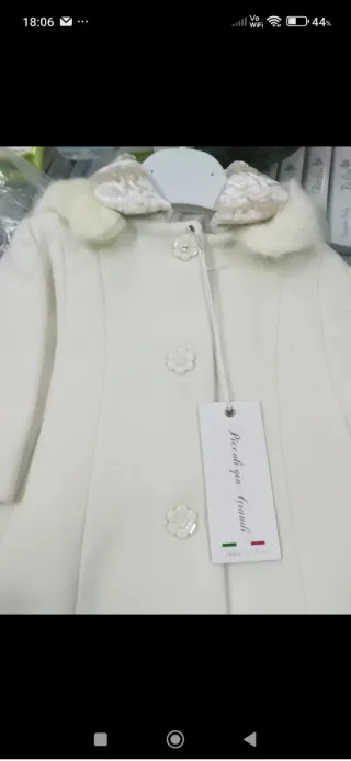 Cappottino neonata bianco con cappuccio