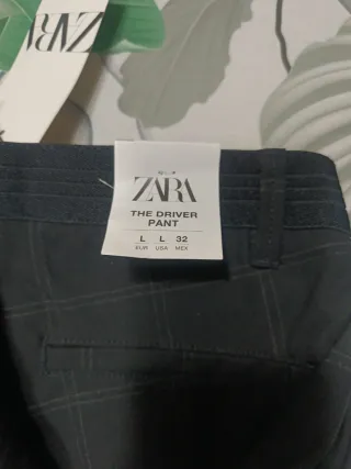 Pantalón Zara Cuadros Talla L