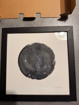 Quadro di design astratto, in monotipo acrilico