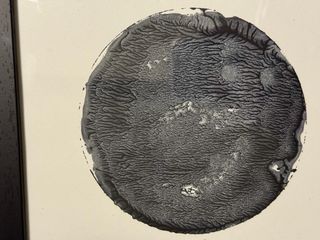 Quadro di design astratto, in monotipo acrilico