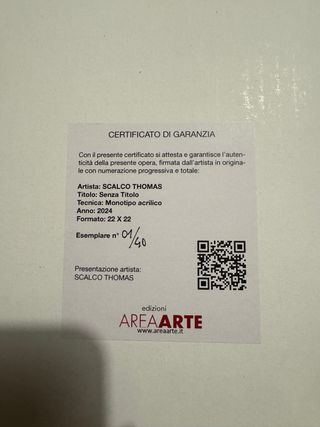 Quadro di design astratto, in monotipo acrilico