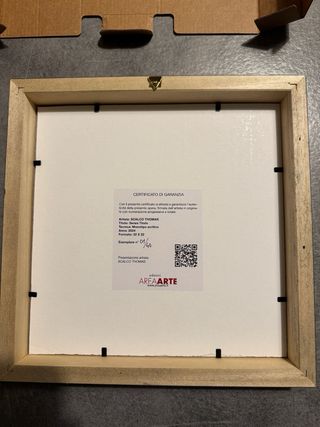 Quadro di design astratto, in monotipo acrilico