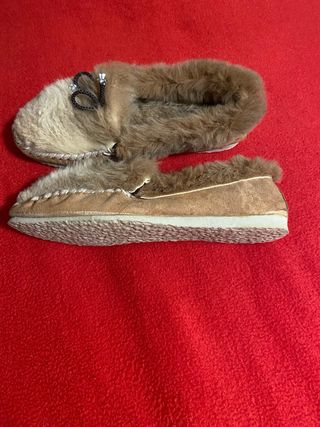 Pantofole slippers in vera pelle n.36