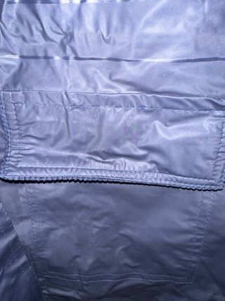Impermeable Azul marino con capucha y pana