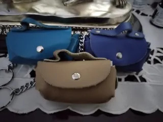 Portachiavi borsette in pelle (3 pezzi)