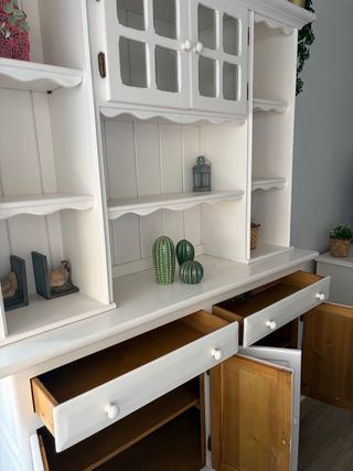Aparador de madera maciza blanco