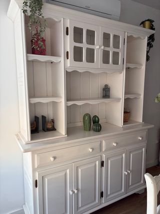 Aparador de madera maciza blanco