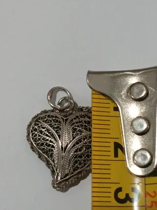Fio Prata 925 + Pendente Filigrana Coração,Prata