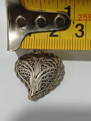 Fio Prata 925 + Pendente Filigrana Coração,Prata