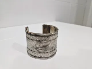 Brazalete de Alpaca Plateado