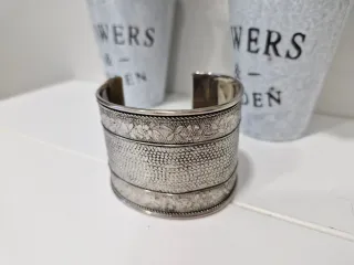 Brazalete de Alpaca Plateado