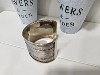 Brazalete de Alpaca Plateado