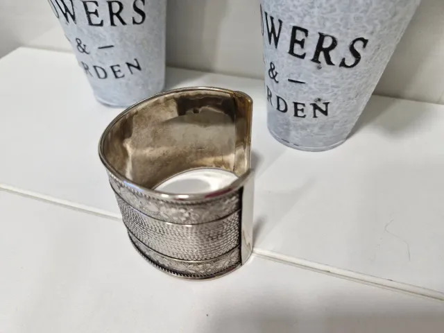 Brazalete de Alpaca Plateado