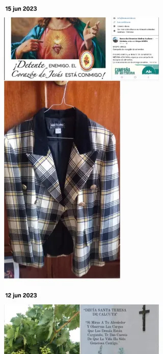 Chaqueta de cuadros blanco y negro