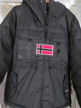Anorak Geographical Norway Negro Hombre