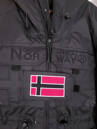 Anorak Geographical Norway Negro Hombre