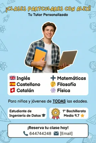 CLASES PARTICULARES CON GRAN PROFESOR PACIENTE.