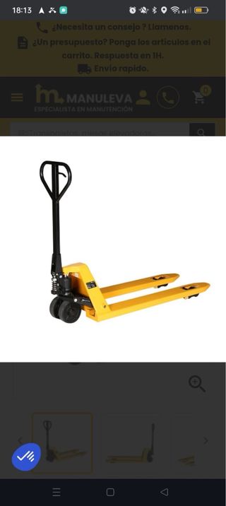 Alquiler transpalet Manual 2500 kg