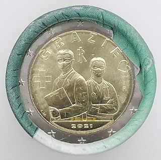 Rotolino 2 Euro Italia 2021 Grazie