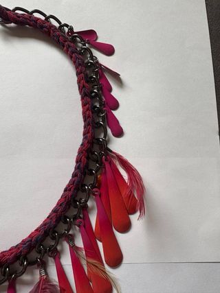 Collar Zara Étnico Plumas y Gotas