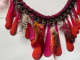 Collar Zara Étnico Plumas y Gotas