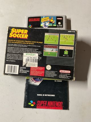 Super Soccer SNES PAL Version Caja Manual Cartucho