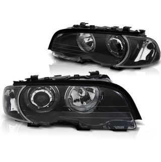 Faros Angel Eyes Led Negro para BMW E46 Coupe Cabr